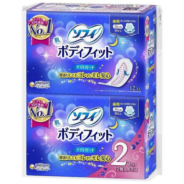 ボディフィットナイトガード　２Ｐ １２×２Ｐ | ユニ・チャーム