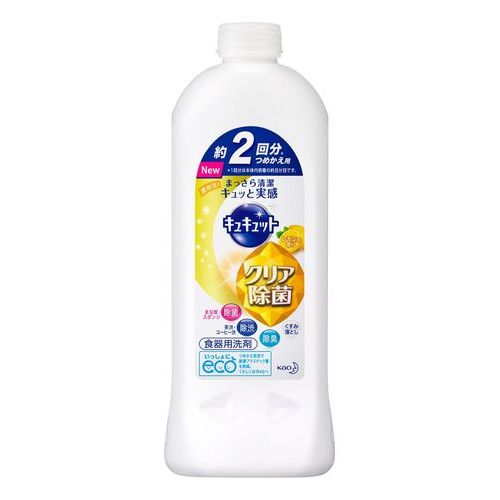 キュキュット　クリア除菌　レモンの香り　替 ３８５ｍｌ | 花王