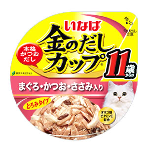 金のだしカップ１１歳からまぐろ・かつお・ささみ ７０ｇ | イナバ食品
