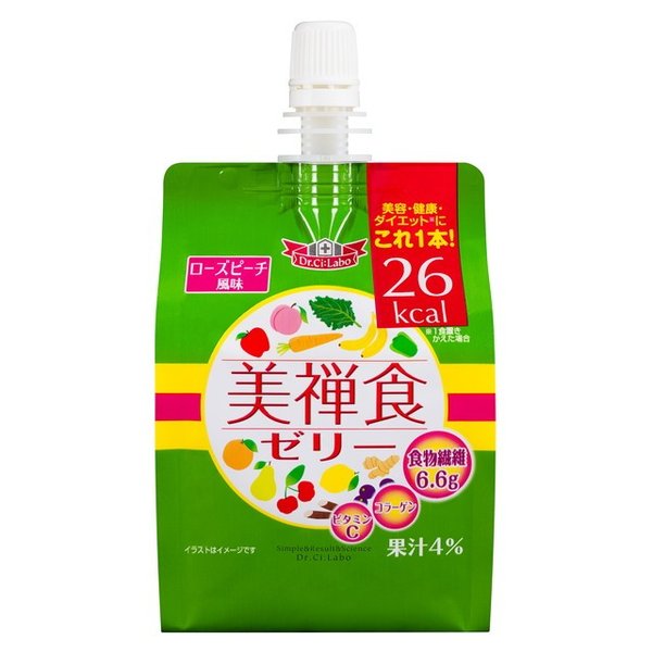 美禅食ゼリー　ローズピーチ風味 ２００ｇ | ドクターシーラボ