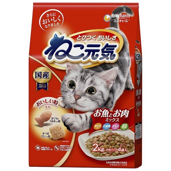 ねこ元気お魚とお肉ミックス ２ｋｇ | ユニ・チャーム