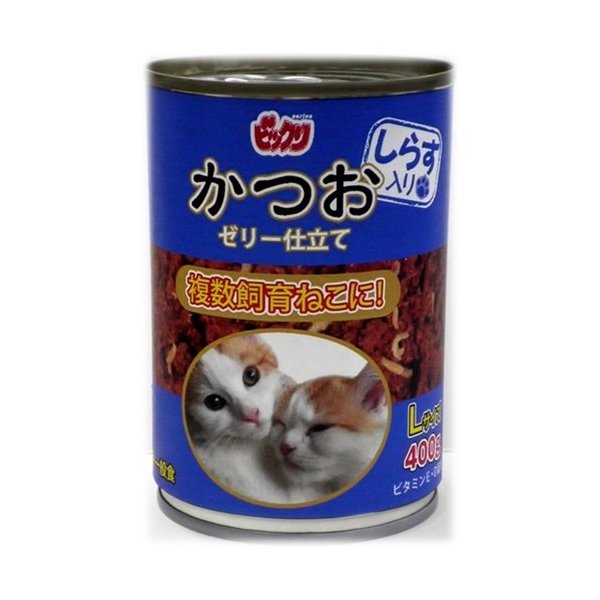 ＢＫＣ－０２３猫缶かつおしらす入り ４００ｇ | ペットライブラリ