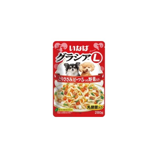 グラシアＬ　とりささみ・ビーフ・５つの野菜 ２８０ｇ | イナバ食品