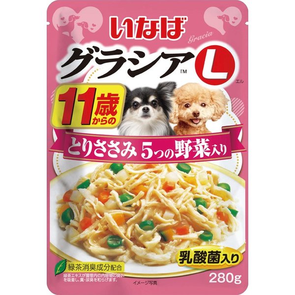 グラシアＬ　１１歳からのささみ・５つの野菜 ２８０ｇ | イナバ食品