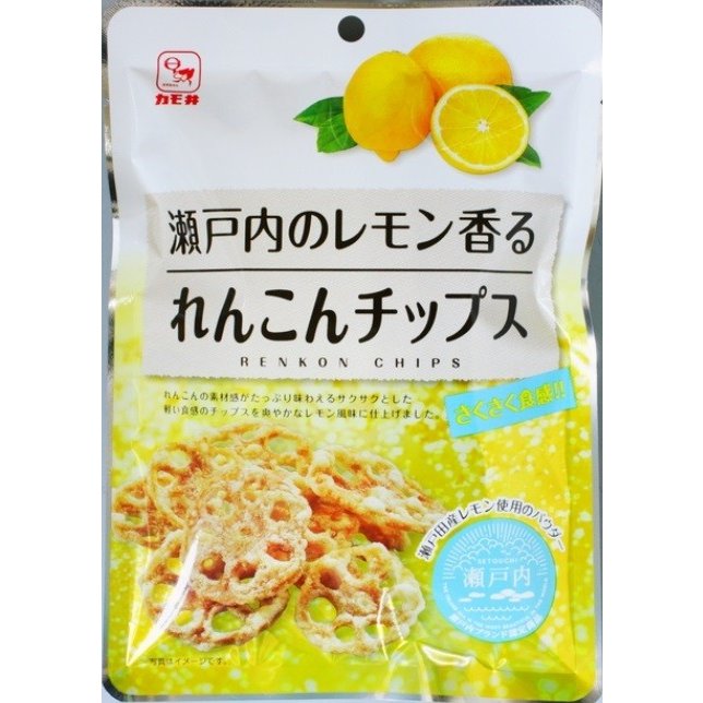 瀬戸内レモンれんこんチップス ３０ｇ | カモ井食品工業