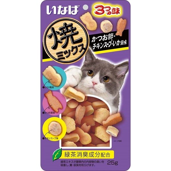 焼ミックス　かつお節・チキンスープ・いか風味 ２５ｇ | イナバ食品