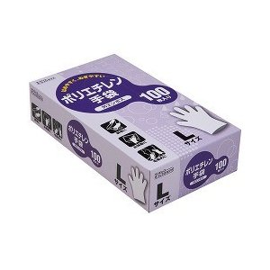ポリエチレン手袋１００枚入 Ｌサイズ | ダンロップ