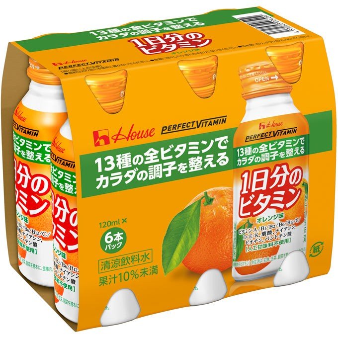 一日分のビタミン　ＯＲ　６本パック １２０ｍｌ×６ | ハウスウェルネス