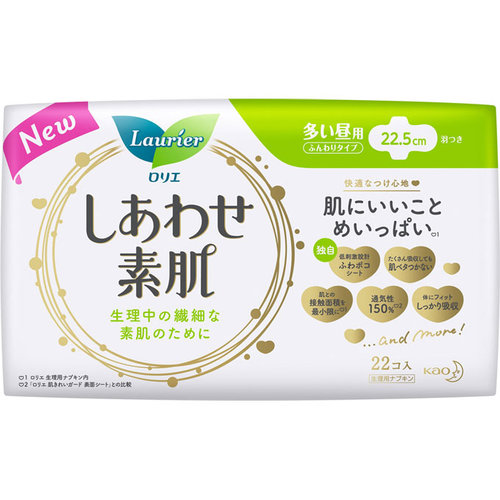 ロリエしあわせ素肌多い昼用羽つき ２０個 | 花王