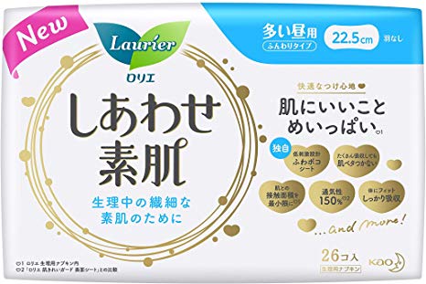 ロリエしあわせ素肌多い昼用羽なし ２４個 | 花王