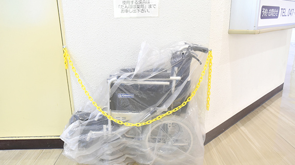車いすを使用することができます。