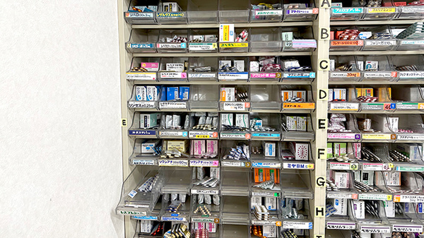 豊富な種類の医薬品在庫がございます。