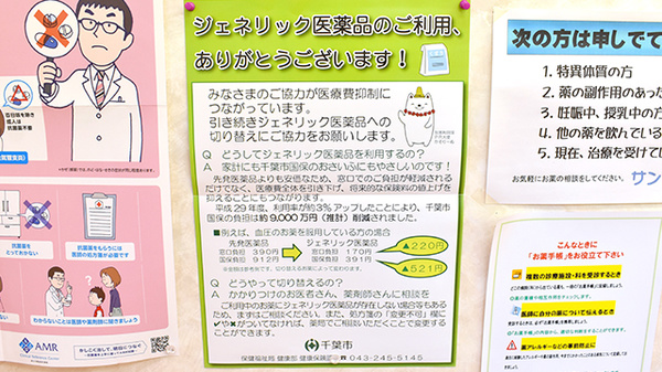 ジェネリック医薬品への切替えに対応しております