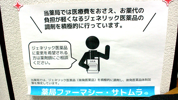 ジェネリック医薬品への切り替えに対応しております。