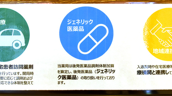 ジェネリック医薬品の取り扱いがございます。