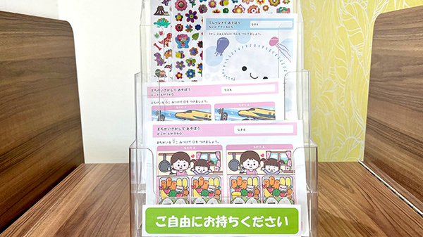 お子さまがお待ちの間に遊べるグッズを用意してあります。