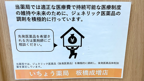 ジェネリック医薬品の取り扱いがございます