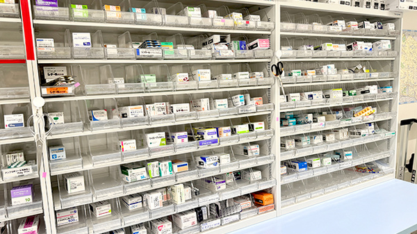 幅広い品目のお薬を取り扱い