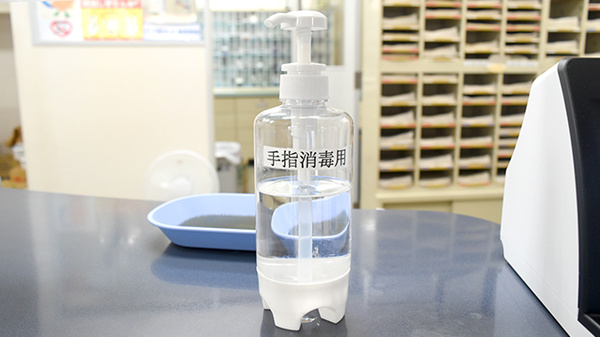 感染症対策をしております