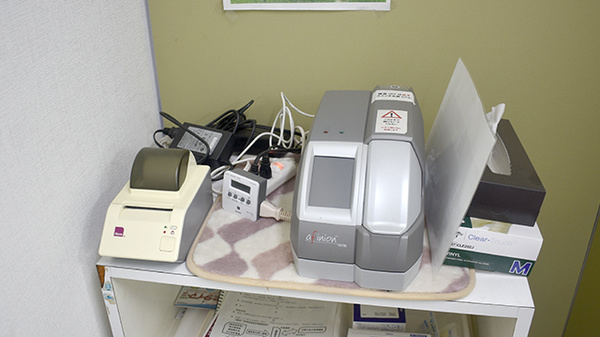 検体測定室がございます。日々の健康チェックに