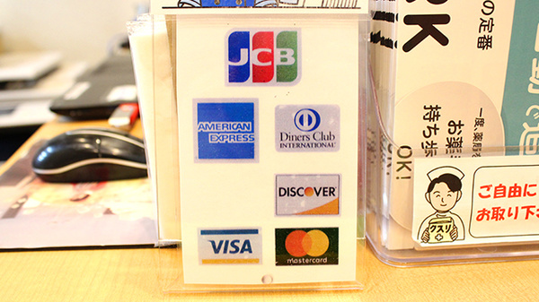 お支払いには各種クレジットカードがご利用頂けます