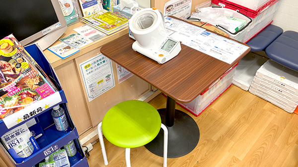 血圧計をご利用いただけます。