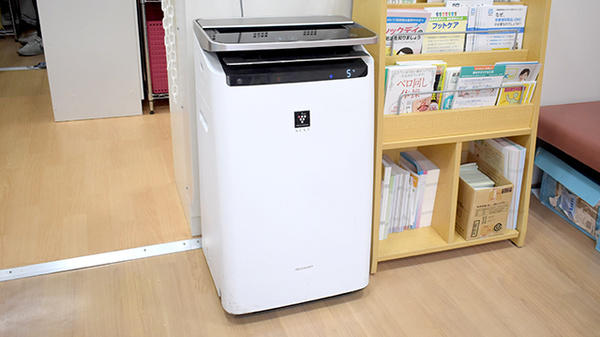 待合スペースでは感染予防対策をしております