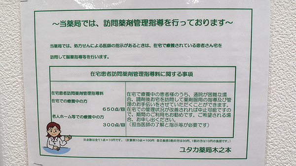 ユタカ薬局　木之本の在宅対応