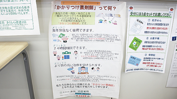 池田薬局　さくらんぼ通りのかかりつけ薬局対応