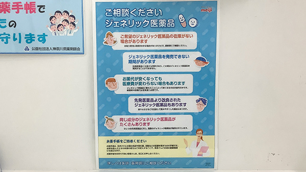 フィットケアデポ　市ヶ尾店薬局のジェネリック対応
