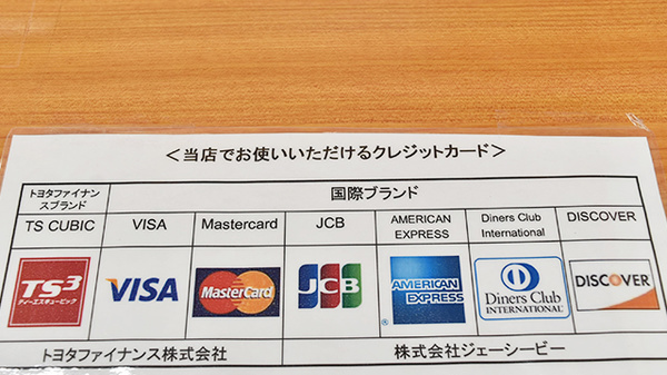 モリキ薬局　三輪店のクレジットカード対応