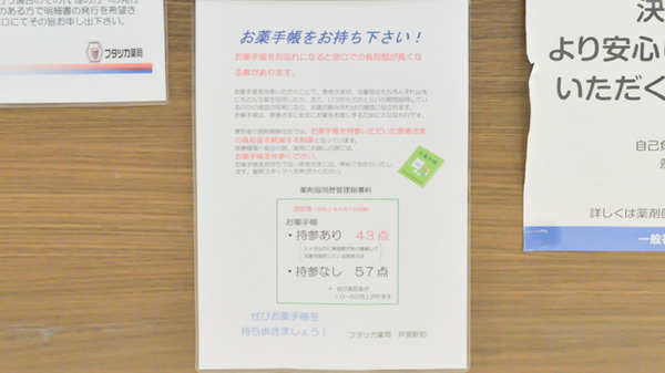フタツカ薬局　芦屋駅前のお薬手帳