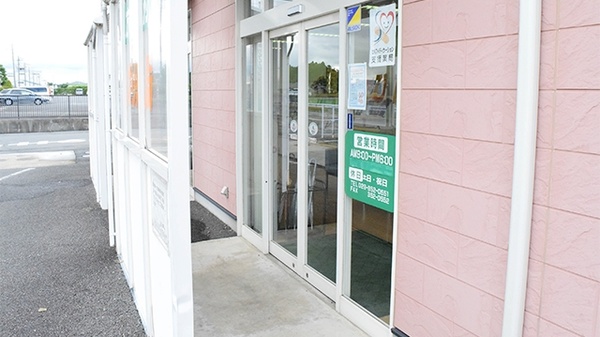 ひばり薬局の入口