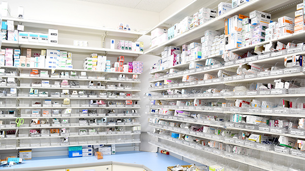 スギ薬局 正保調剤店の薬棚