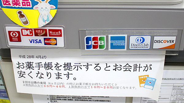 ら・ふらんす調剤薬局　成沢店のクレジットカード対応