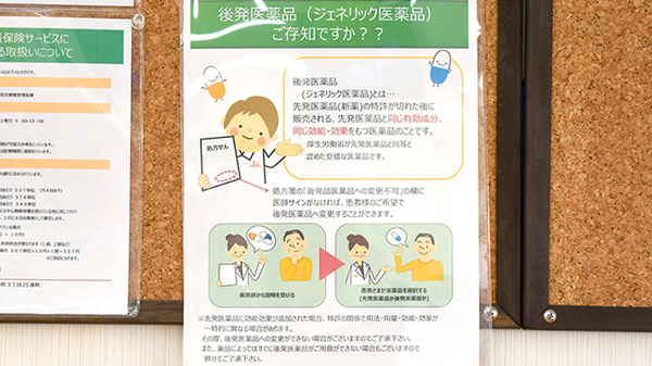 たんぽぽ薬局　豊田センター店のジェネリック対応