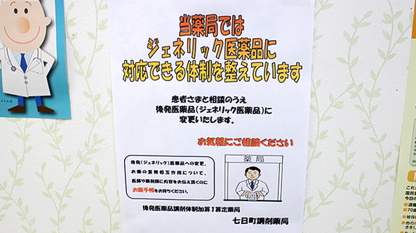 七日町調剤薬局のジェネリック対応