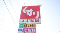 スギ薬局　御油店の看板