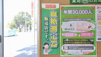 スギ薬局　関店の血糖値測定器