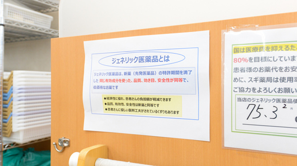 スギ薬局　吹田金田店のジェネリック対応