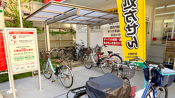 スギ薬局　茨木駅前通り店の駐輪場