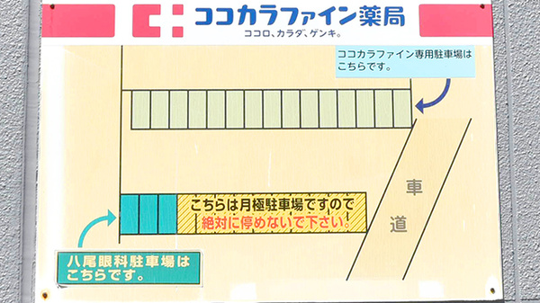ココカラファイン薬局　昭和店の駐車場案内