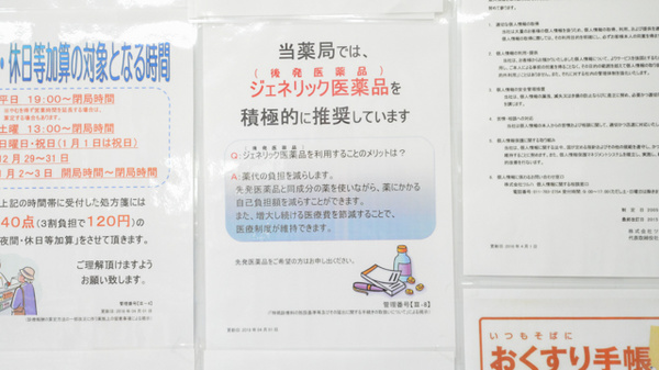 調剤薬局クスリのツルハ東光5条店のジェネリック対応