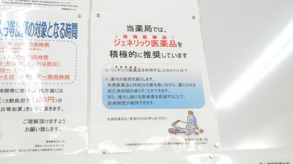 調剤薬局ツルハドラッグ１条店のジェネリック対応
