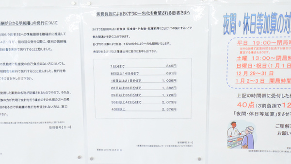 調剤薬局ツルハドラッグ滝川朝日町店の一包化対応