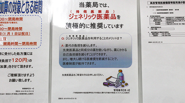調剤薬局ツルハドラッグ仙台山田店のジェネリック対応