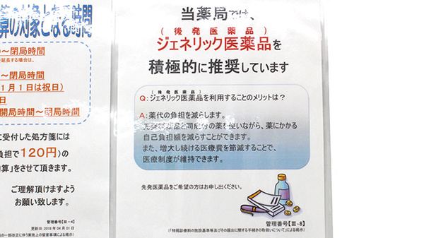 調剤薬局ツルハドラッグ仙台長町4丁目店のジェネリック対応