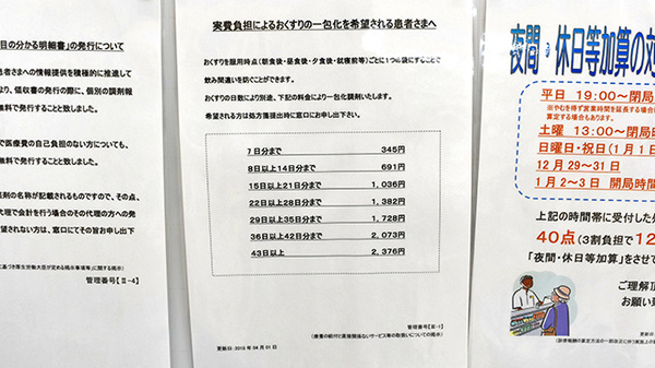 調剤薬局ツルハドラッグ大曲福田店の一包化対応