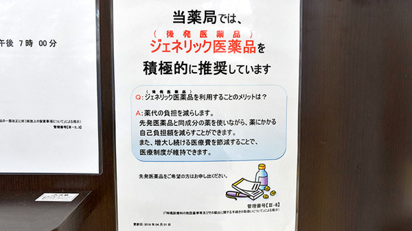 調剤薬局ツルハドラッグおゆみ野南店のジェネリック対応