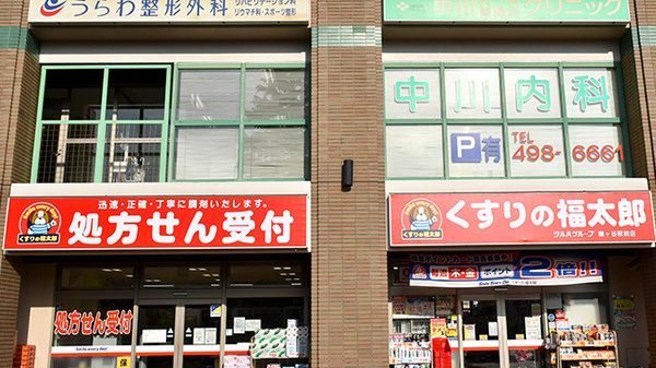 薬局くすりの福太郎鎌ヶ谷駅前店の看板